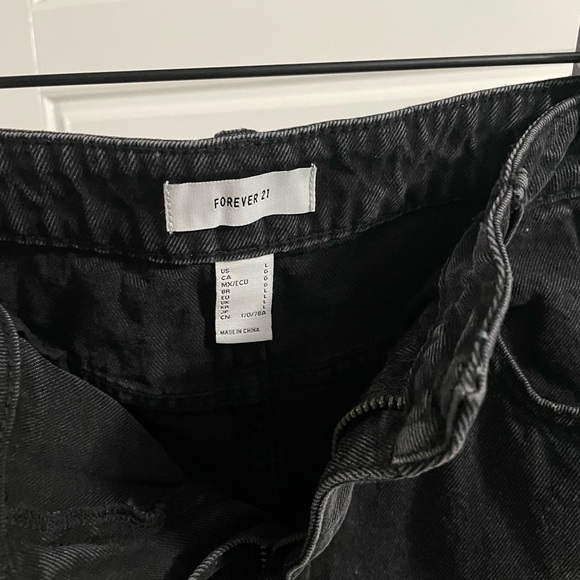 Black Distressed Jean Skirt - Picture 3 of 3